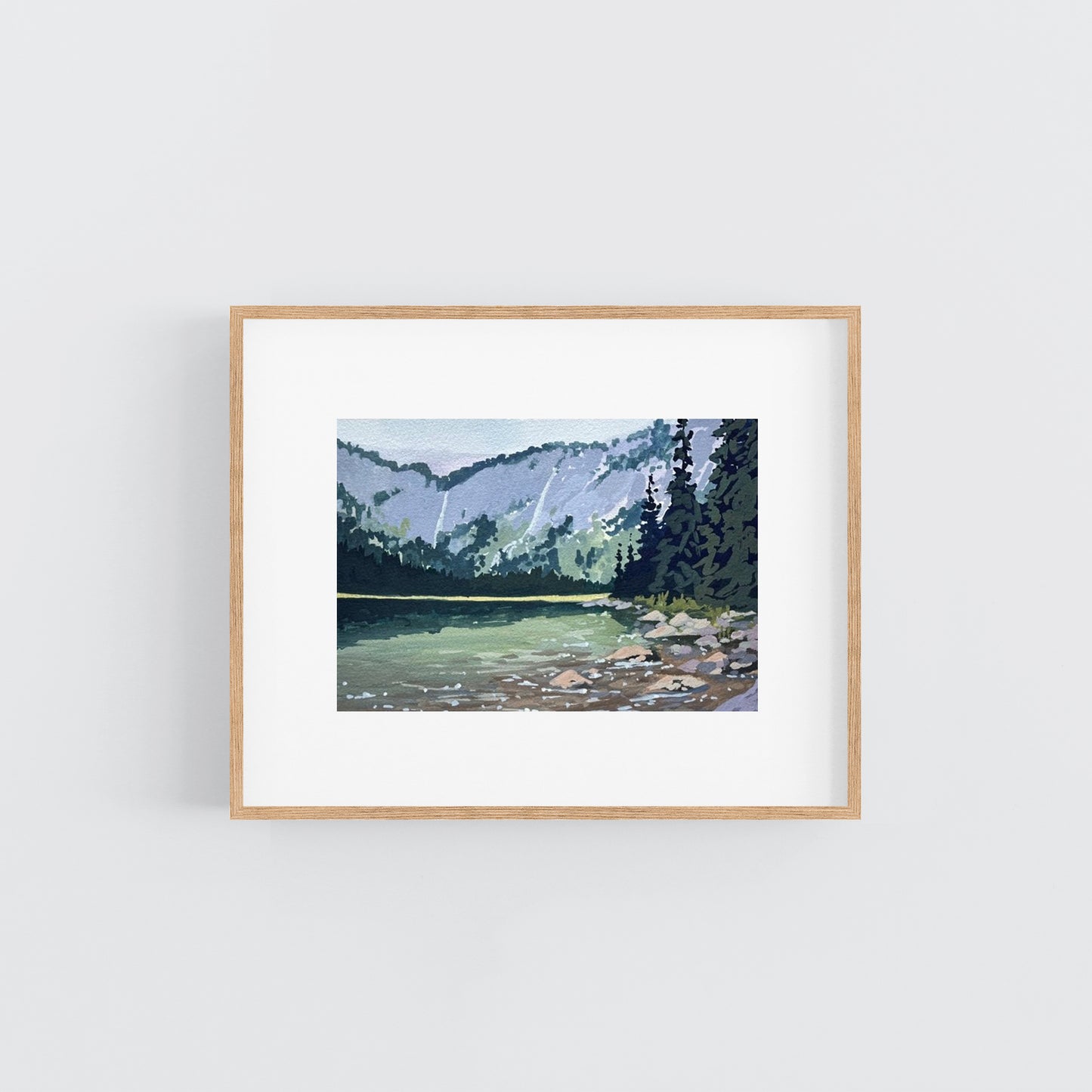 'Reflective Moment' Original Gouache Painting