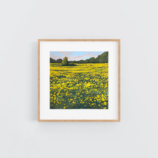 'Sea of Flowers' Original Gouache Painting