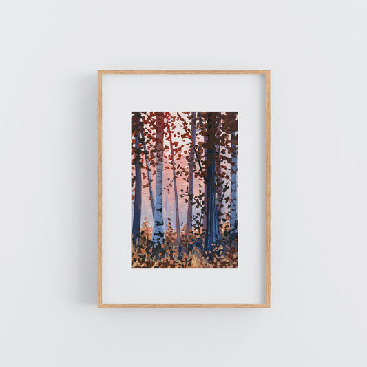 'Seasonal Glow' Original Gouache Painting