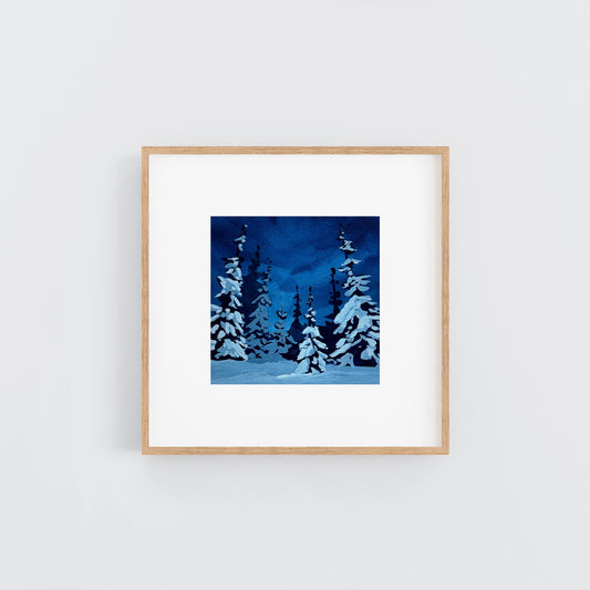 'Silent Woods' Original Gouache Painting
