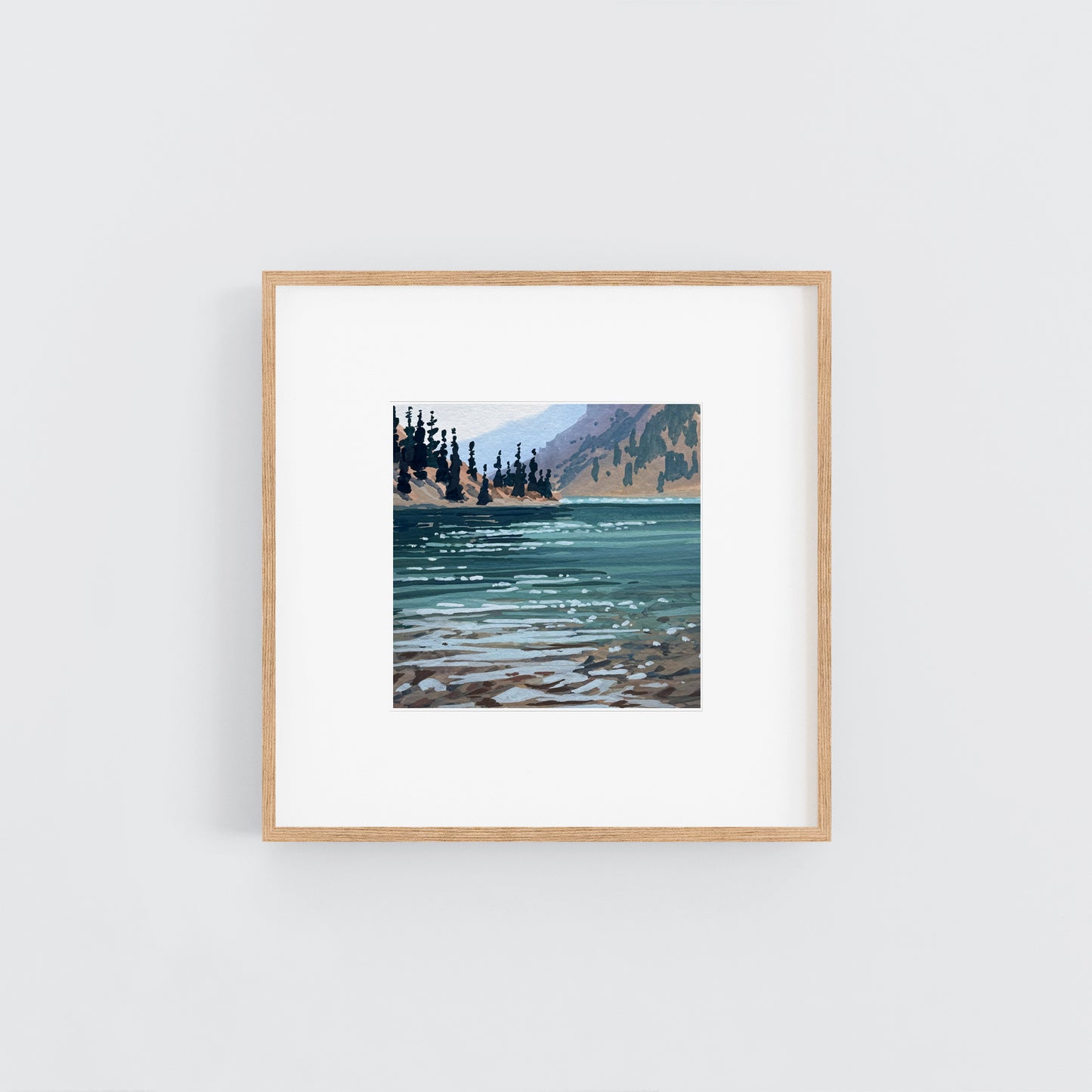 'Teal Basin' Original Gouache Painting