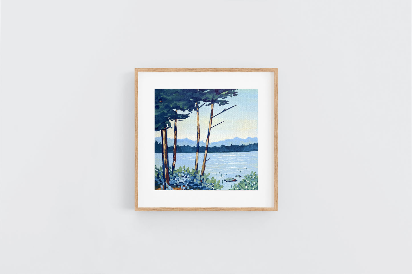 'Through the Trees iii' Original Gouache Painting