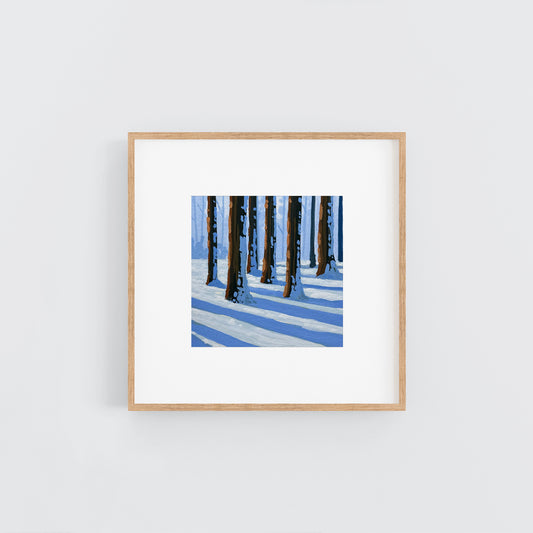 'Winter Shadows' Original Gouache Painting