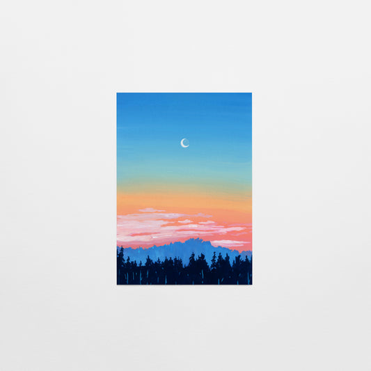 'Pastel Mountain Sunset' Postcard