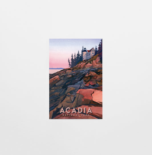 'Acadia' National Park Travel Poster Postcard