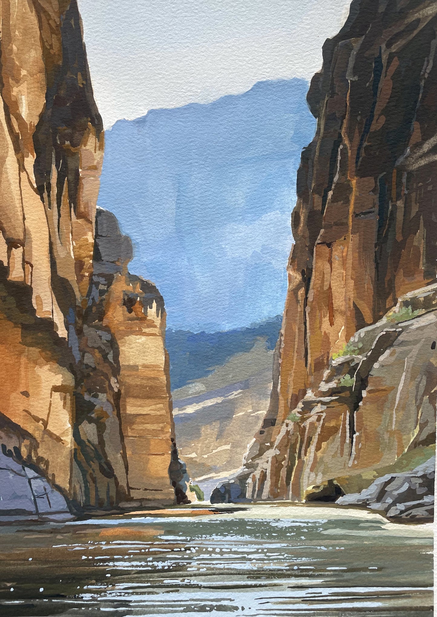 'Big Bend' National Park Original Gouache Painting