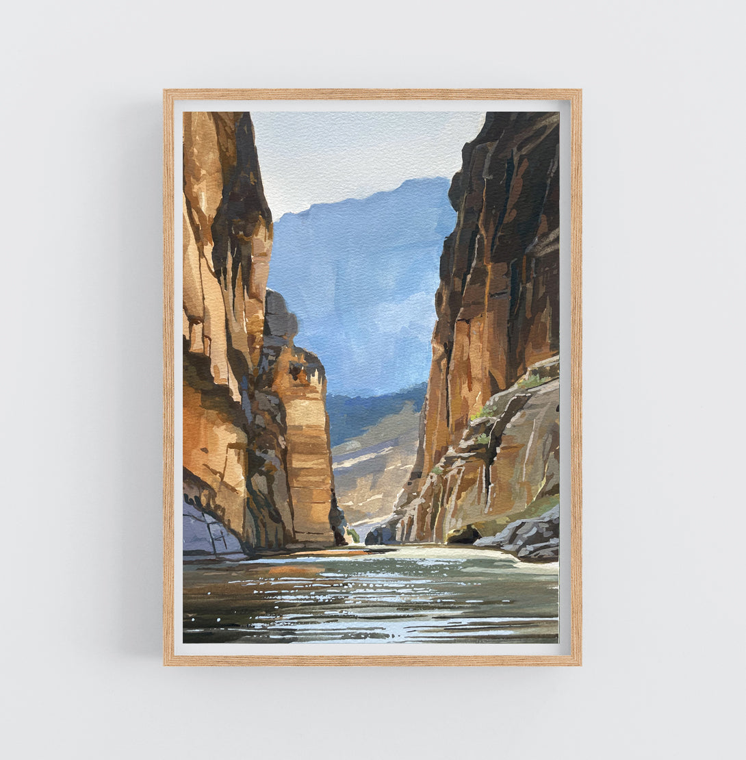 'Big Bend' National Park Original Gouache Painting