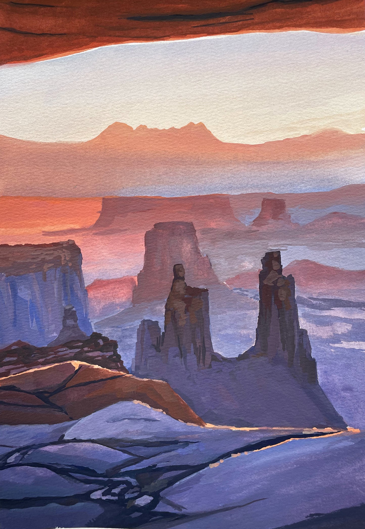 'Canyonlands' National Park Original Gouache Painting