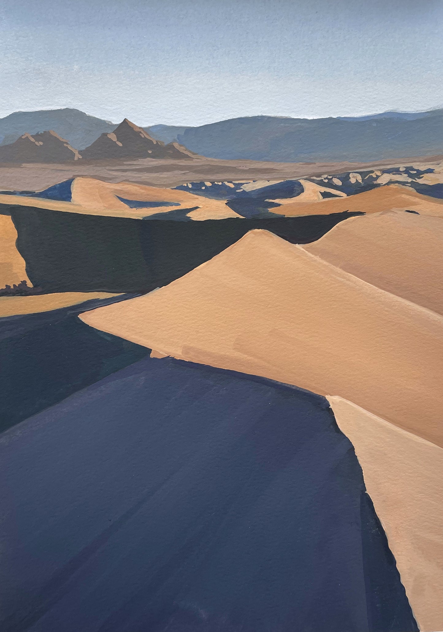 'Death Valley' National Park Original Gouache Painting