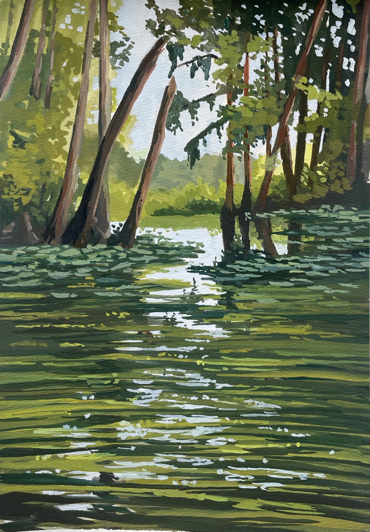 'Everglades' National Park Original Gouache Painting
