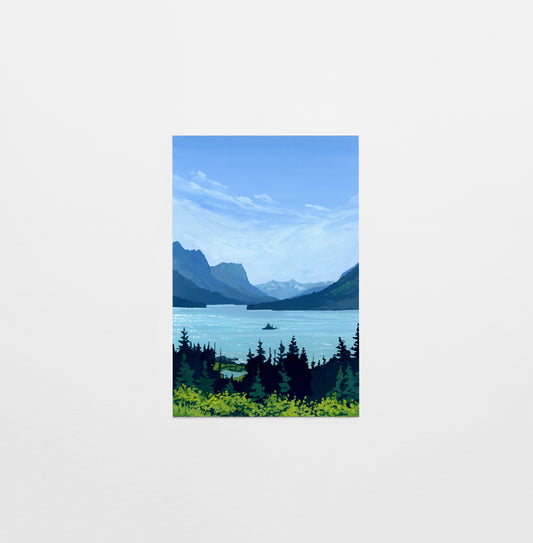 'Glacier' National Park Art Postcard