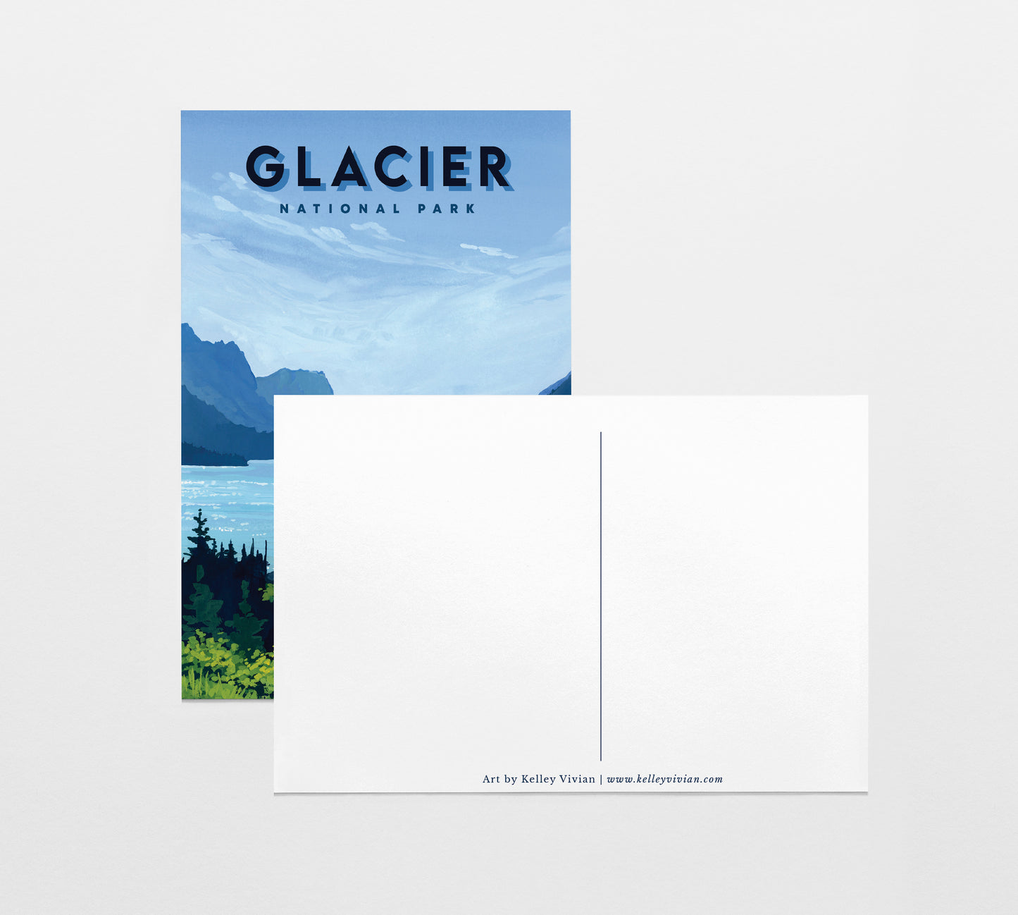 'Glacier' National Park Travel Poster Postcard