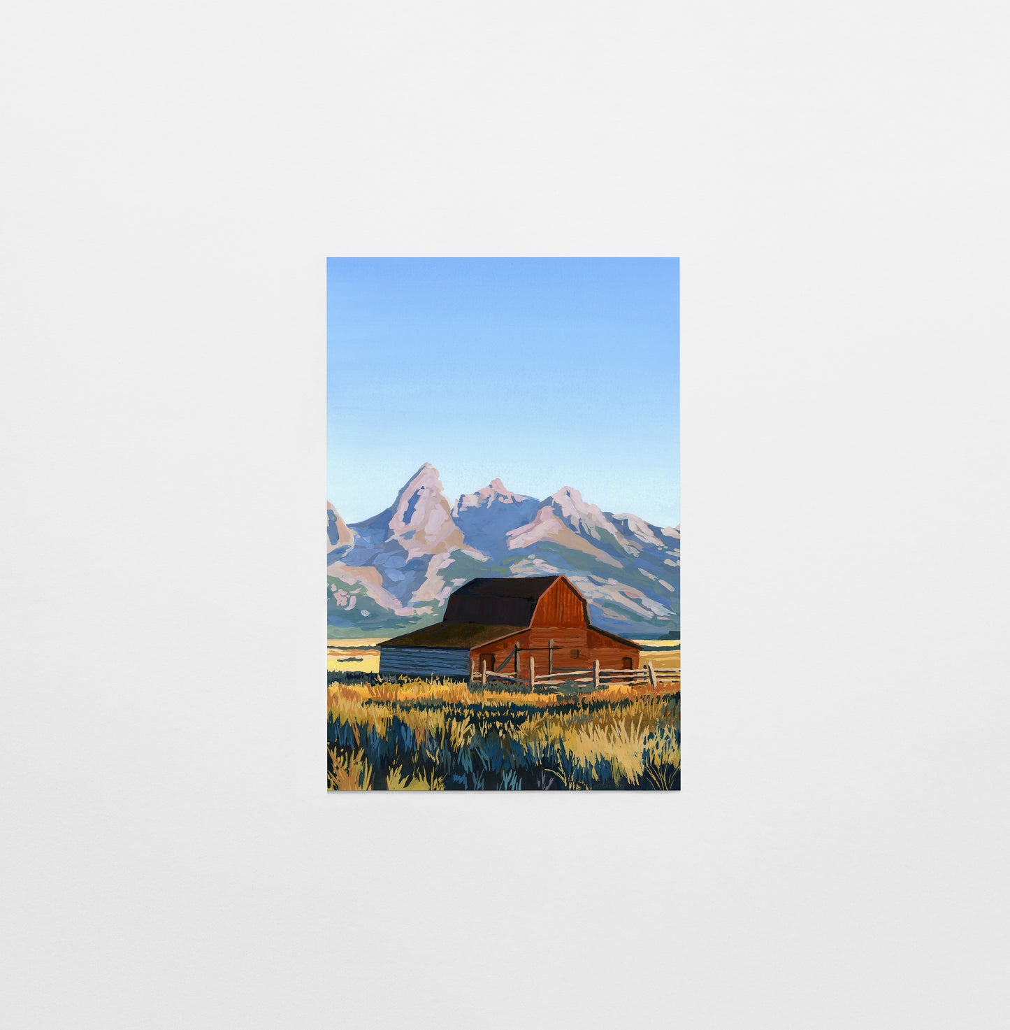 'Grand Teton' National Park Art Postcard