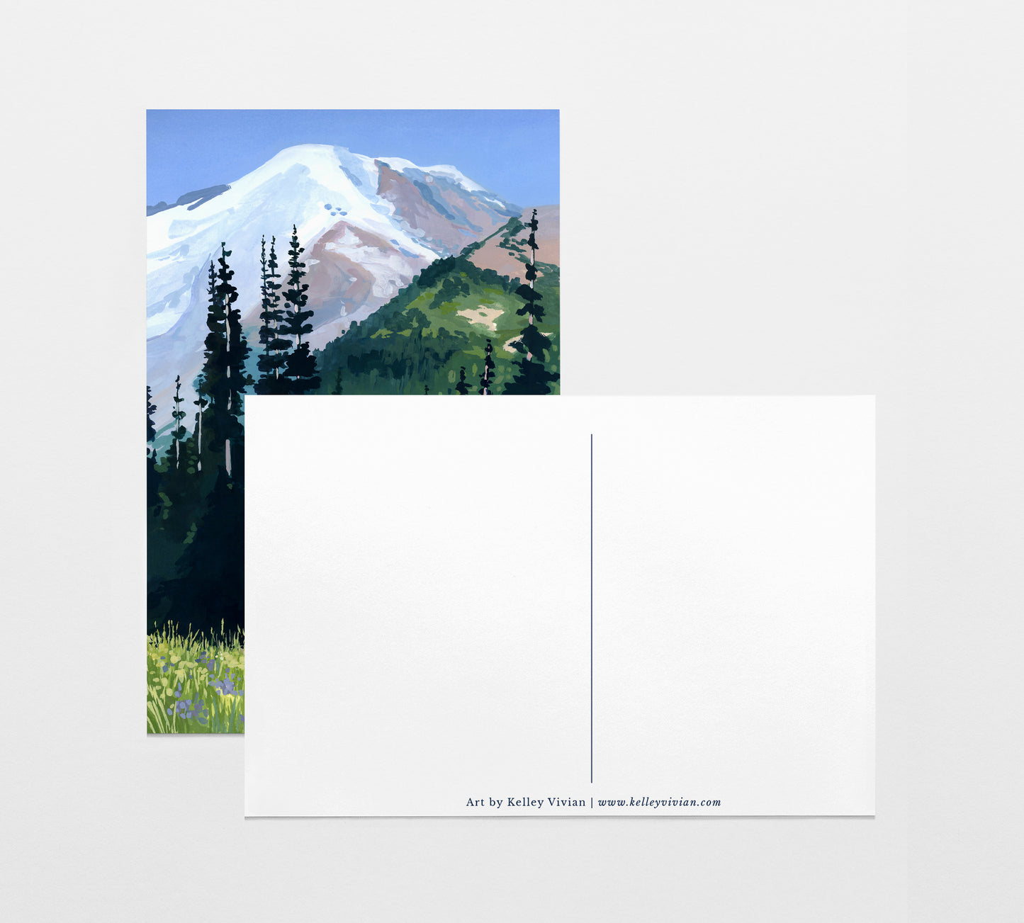 'Mount Rainier' National Park Art Postcard
