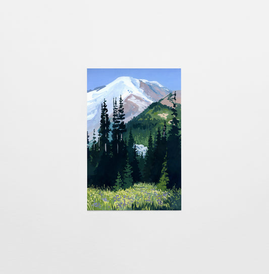 'Mount Rainier' National Park Art Postcard