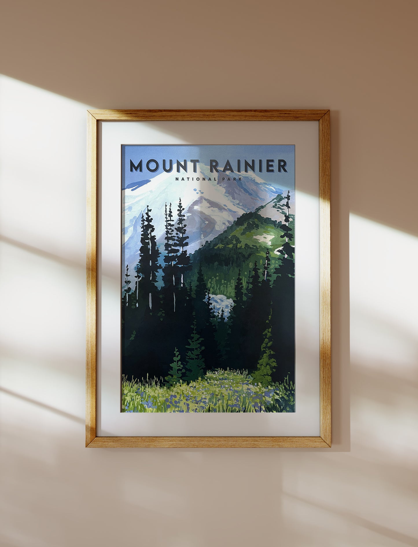 'Mount Rainier' National Park Travel Poster