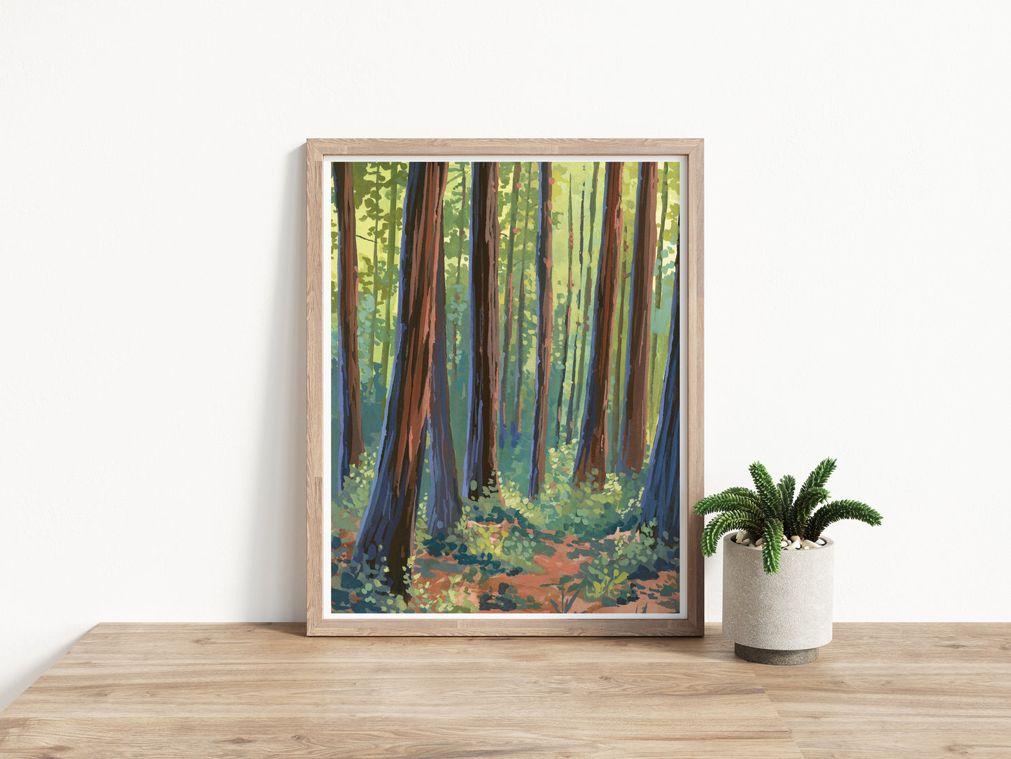 Framed Art print of redwood trees in California’s Muir Woods National Monument.