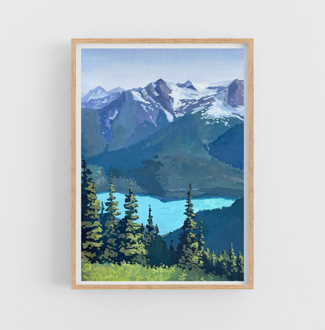 'North Cascades' National Park Original Gouache Painting