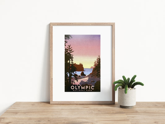 'Olympic' National Park Travel Poster