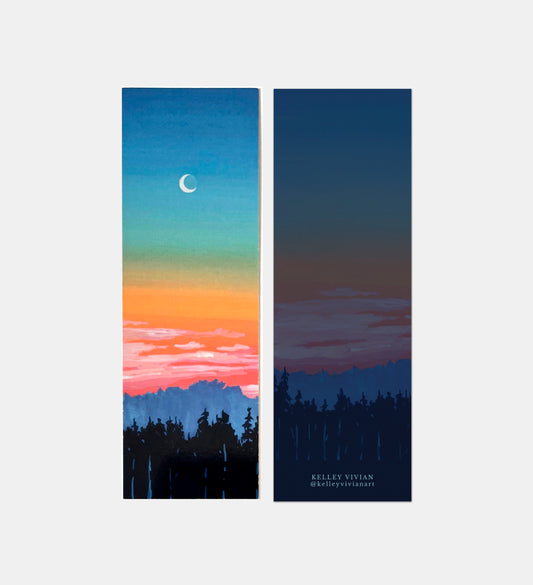 'Pastel Mountain Sunset' Bookmark