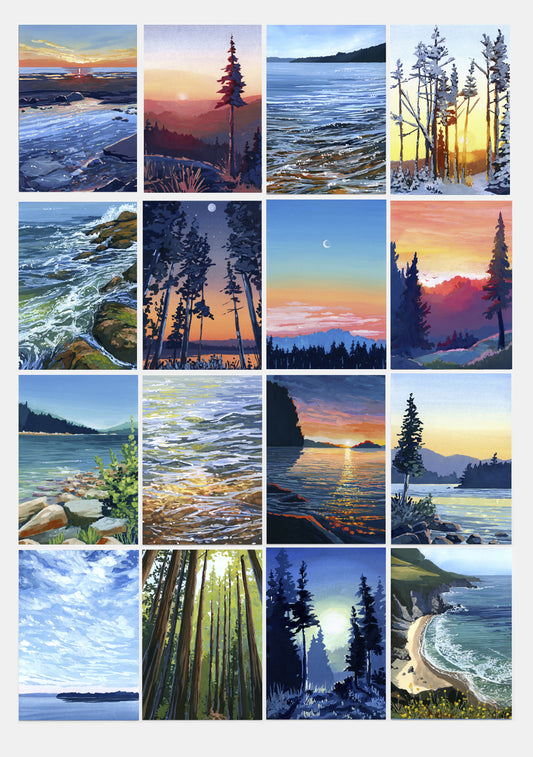 Postcard Bundle ii - 16 Postcards