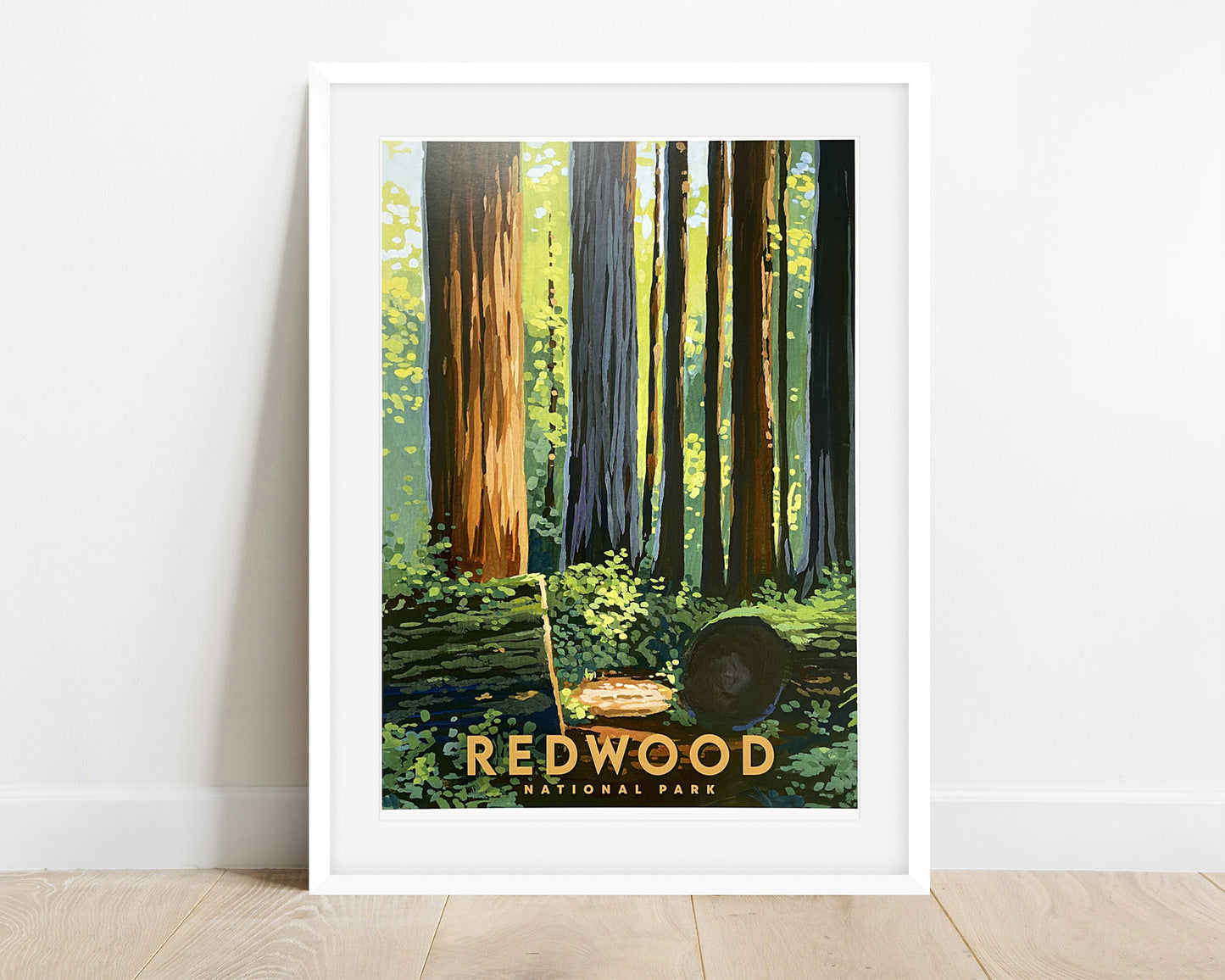 'Redwood' National Park Travel Poster