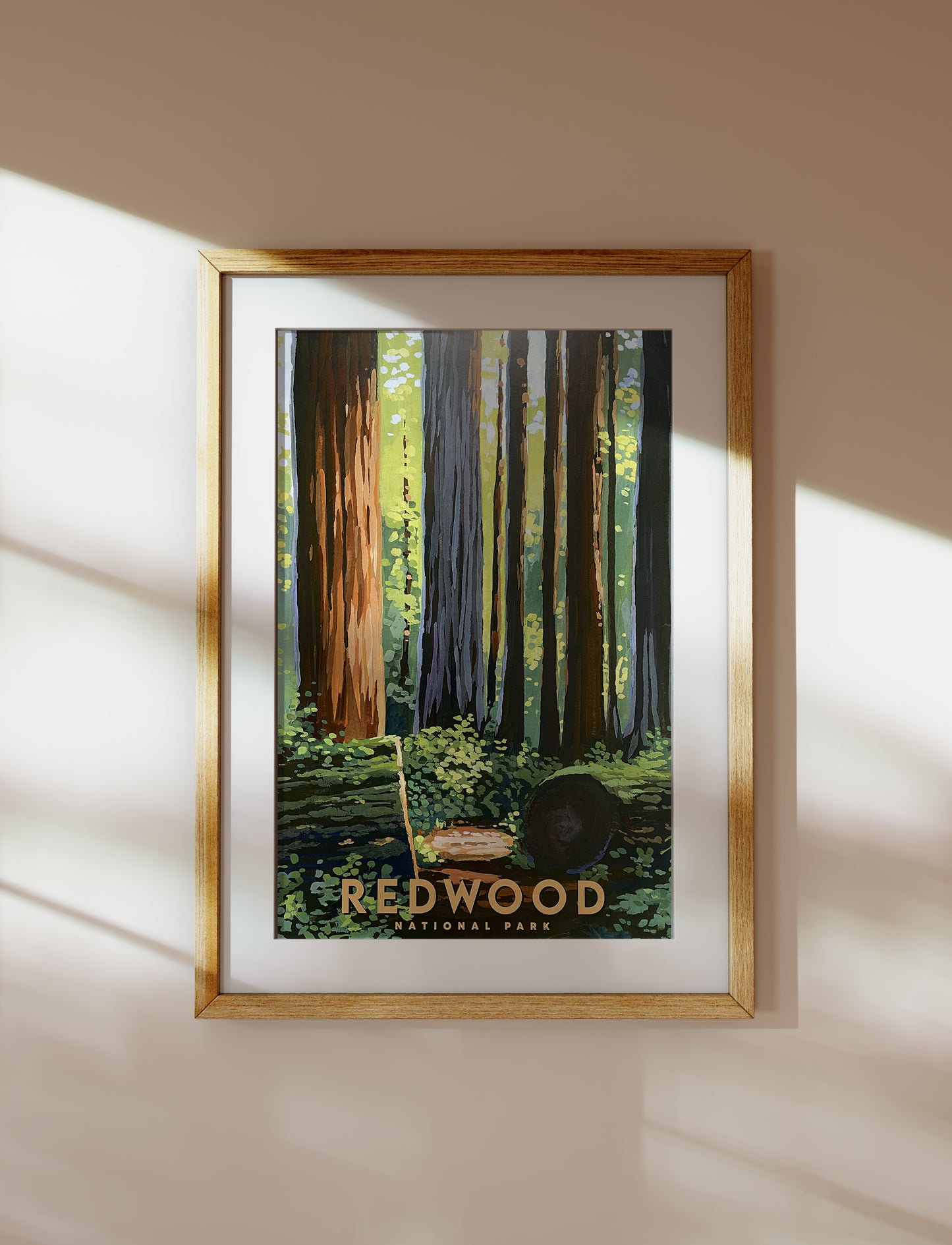 'Redwood' National Park Travel Poster