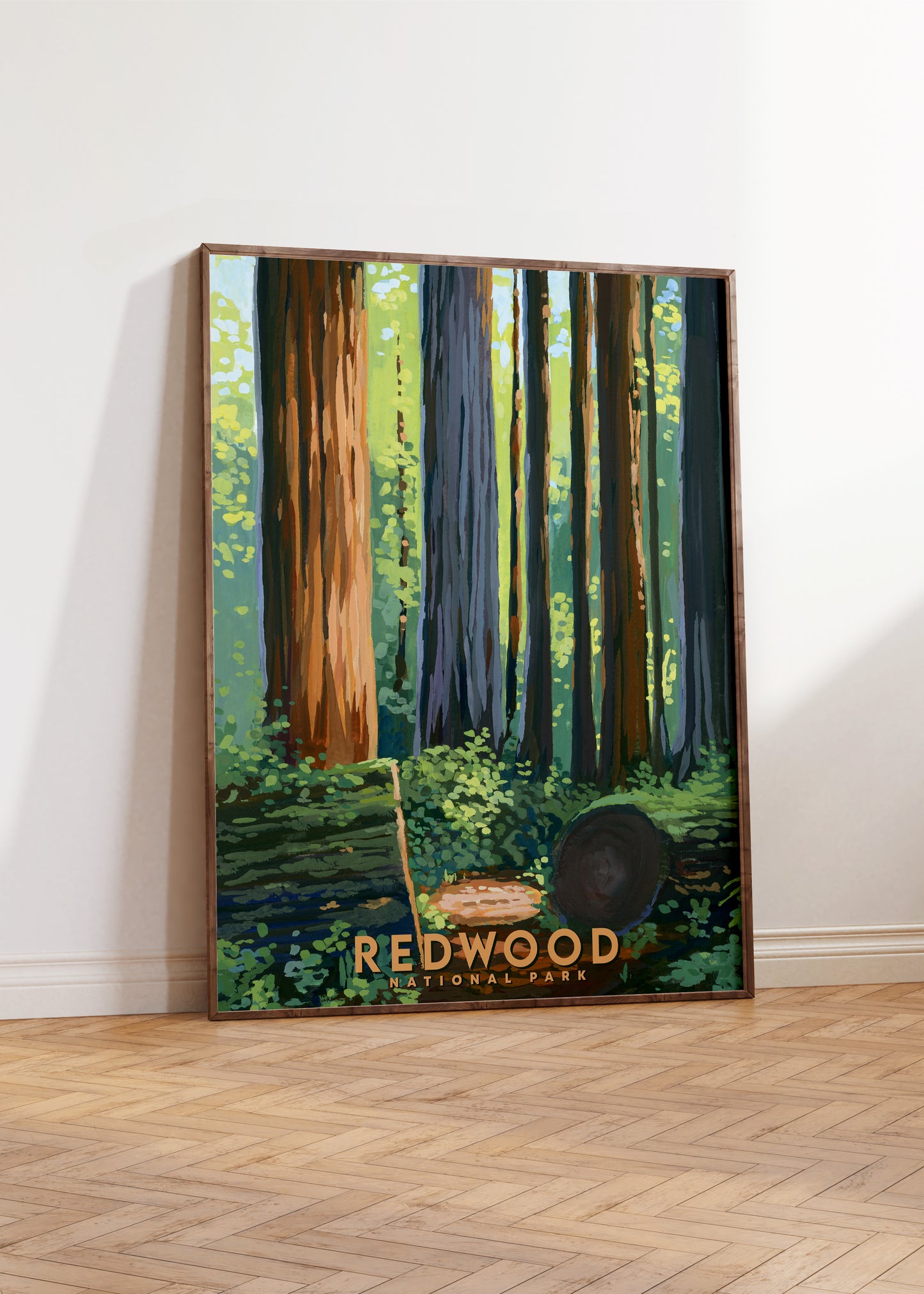 'Redwood' National Park Travel Poster