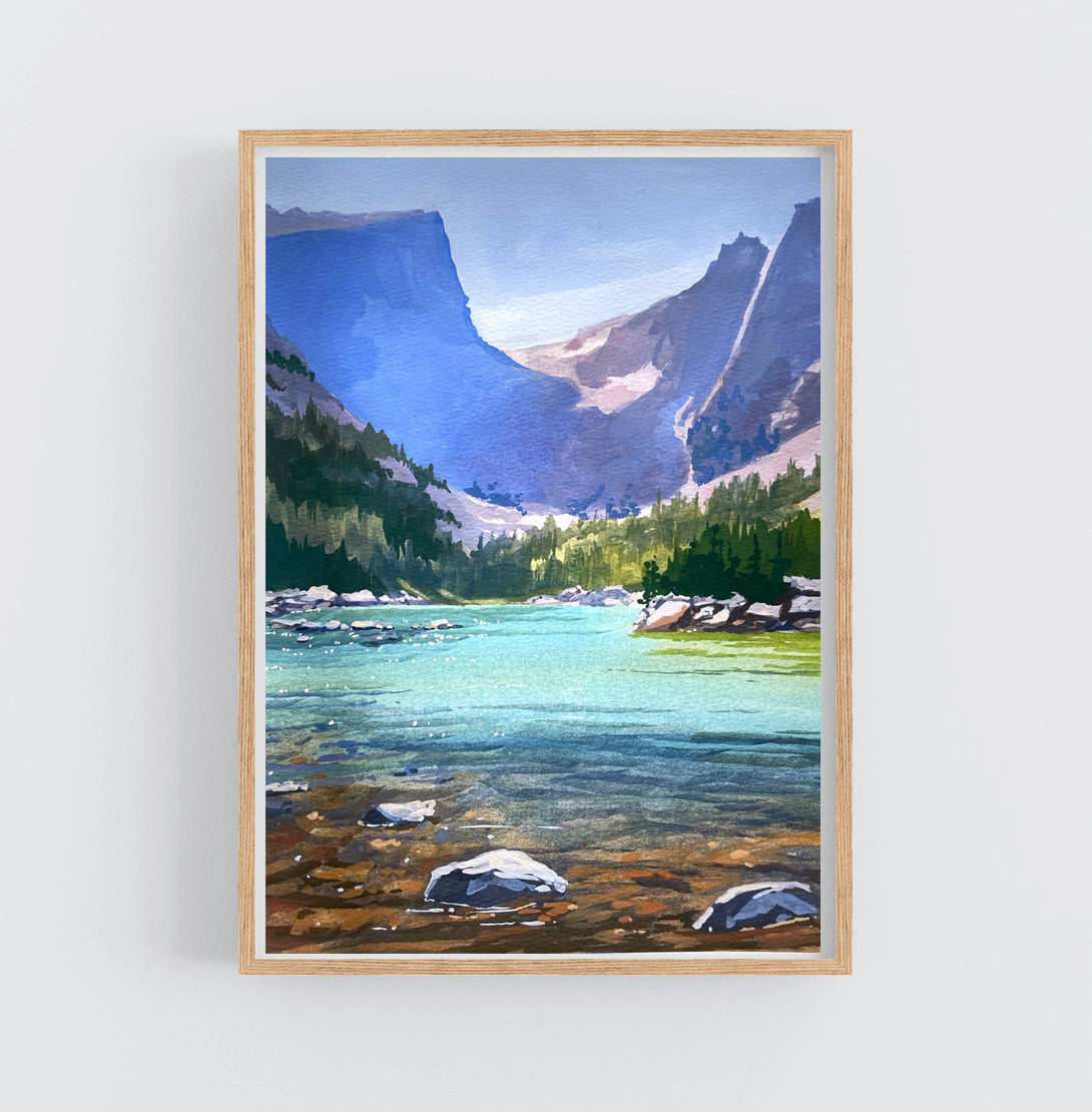 'Rocky Mountain' National Park Original Gouache Painting