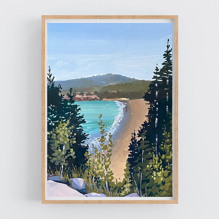 'Sand Beach' Original Gouache Painting