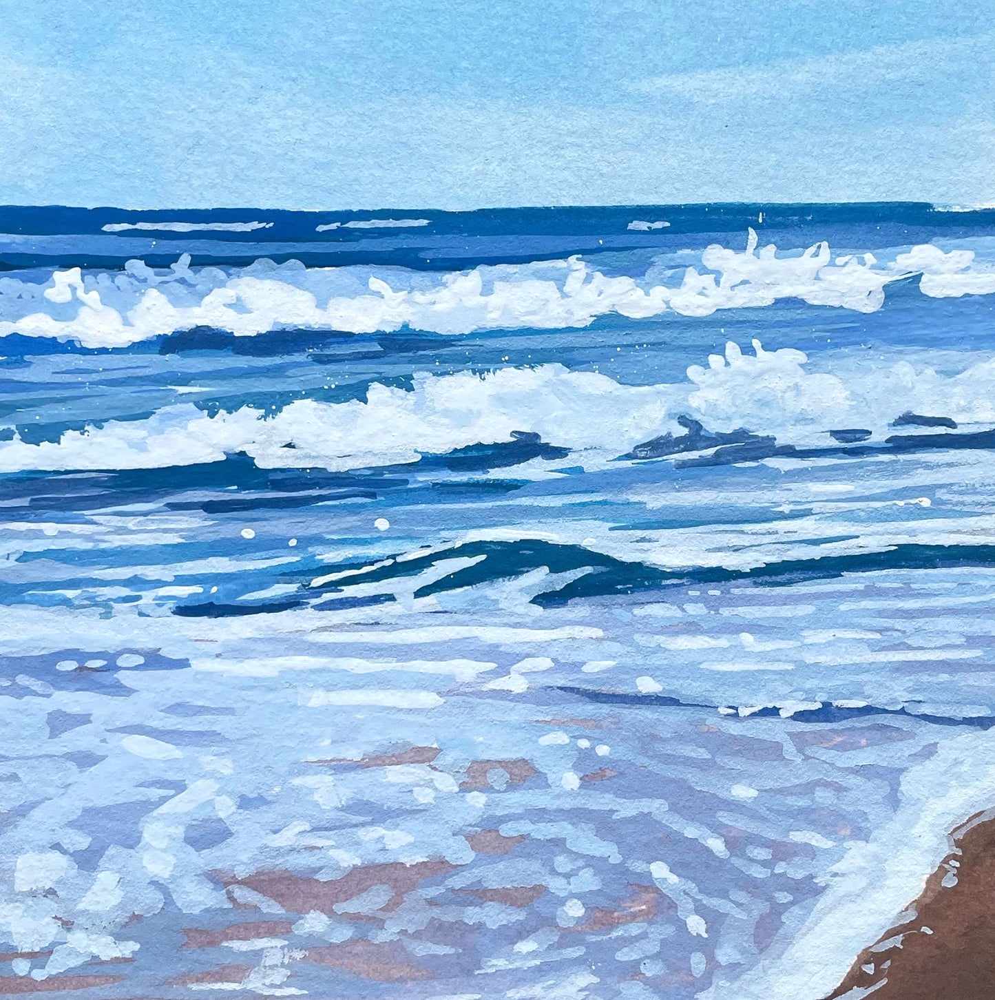 'Sea Breeze' Original Gouache Painting
