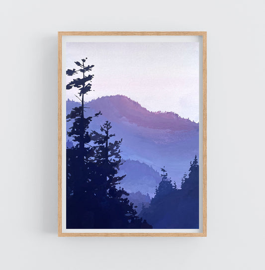 'Great Smoky Mountains' National Park Original Gouache Painting