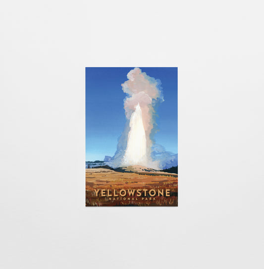'Yellowstone' National Park Travel Poster Postcard