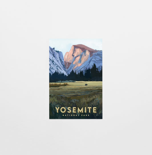 'Yosemite' National Park Travel Poster Postcard