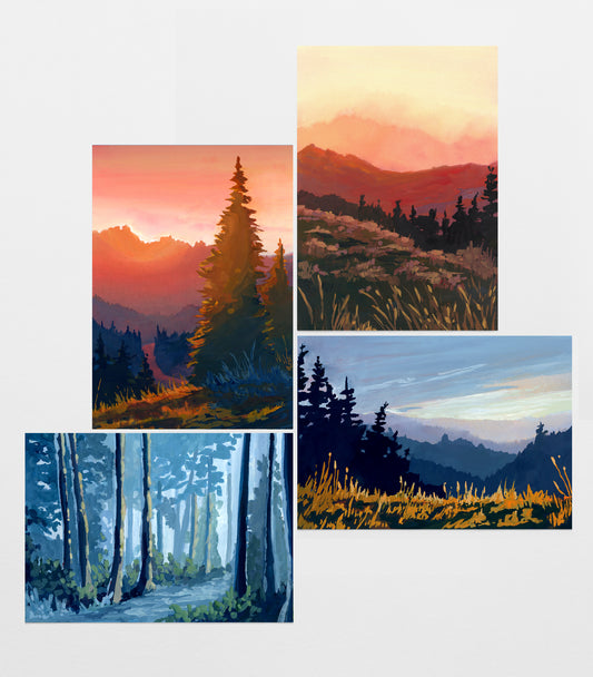 'Autumn Landscape' Postcard Pack