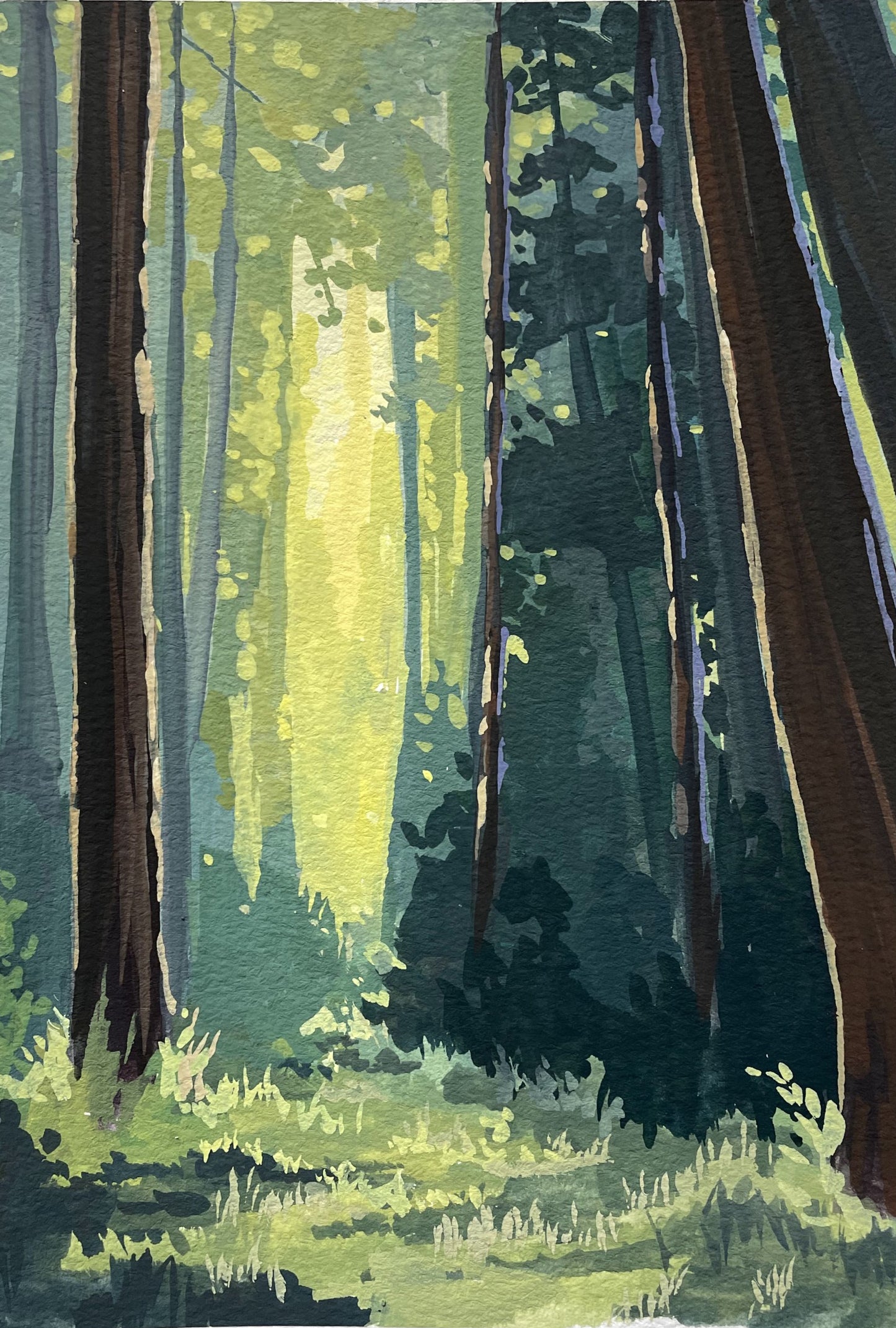 'Forest Floor' Original Gouache Painting