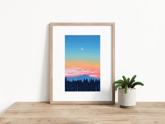 'Pastel Mountain Sunset' Print