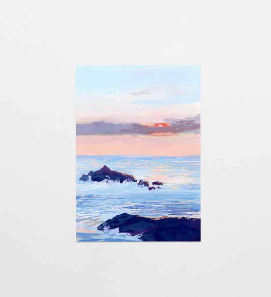 'Peachy Waves' Postcard