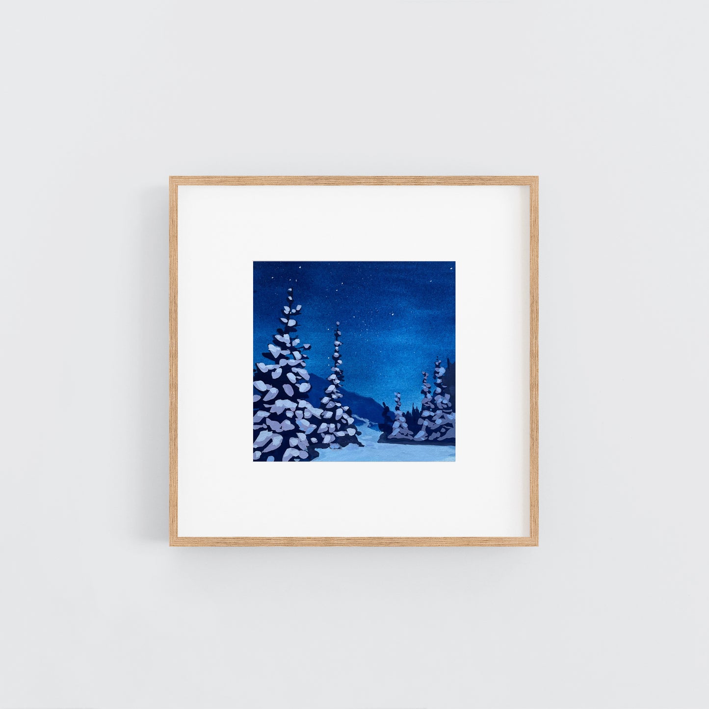'Snowfall' Original Gouache Painting
