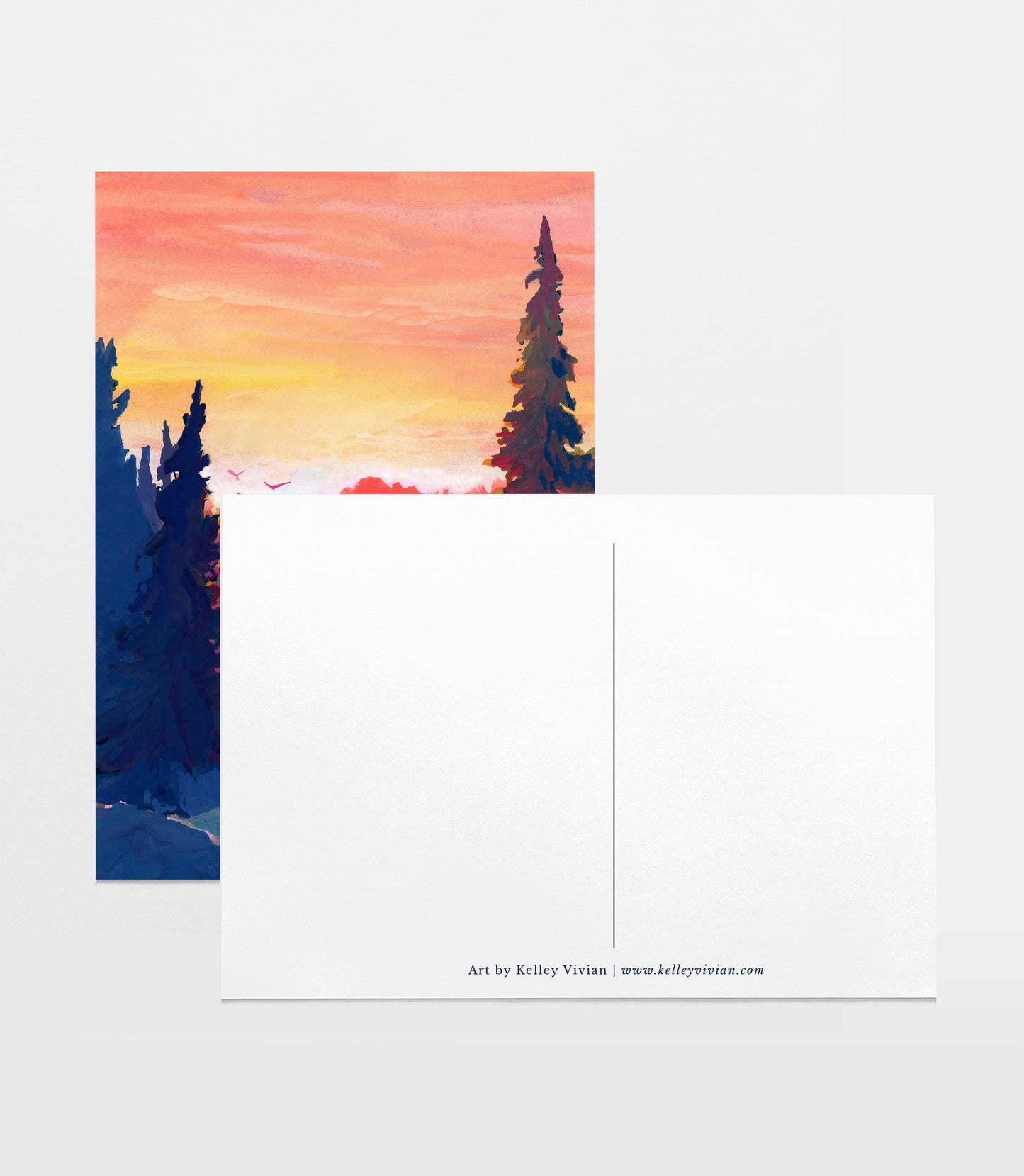 'Mountain Sunset View' Postcard